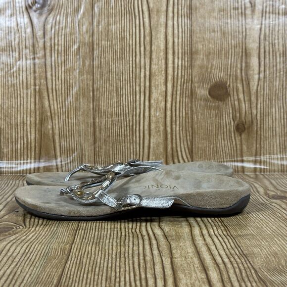 Vionic Ricci Orthaheel Womens Size 9 Gold Casual Slipper Flip Flop Thong Sandals - Picture 3 of 11
